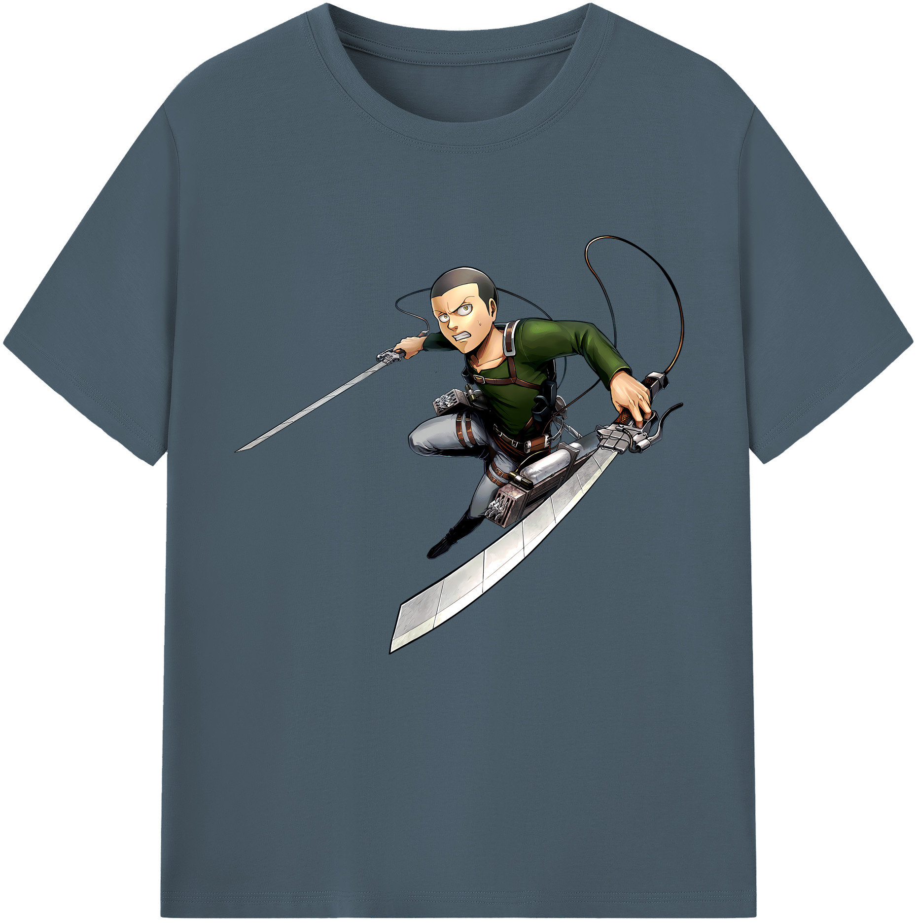 （画像用） 進撃の巨人 コニー·スプリンガー Attack on Titan Connie Springer 綿100％半袖Tシャツ（フロントプリント）